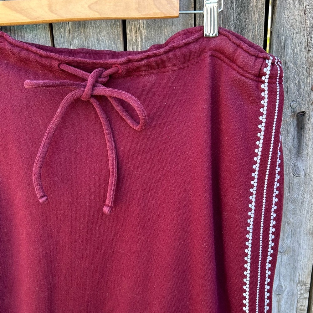 The Upside Phoenix Byron Track Pant Cotton Maroon Burgundy S - Picture 6 of 16